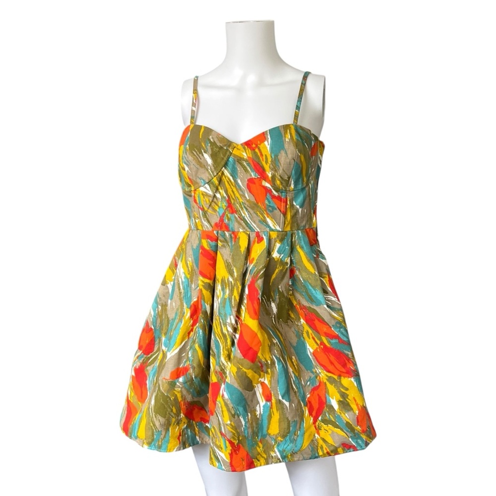 NEW Jack by BB Dakota Colorful Sundress Sleeveless Bustier Womens Size Small S